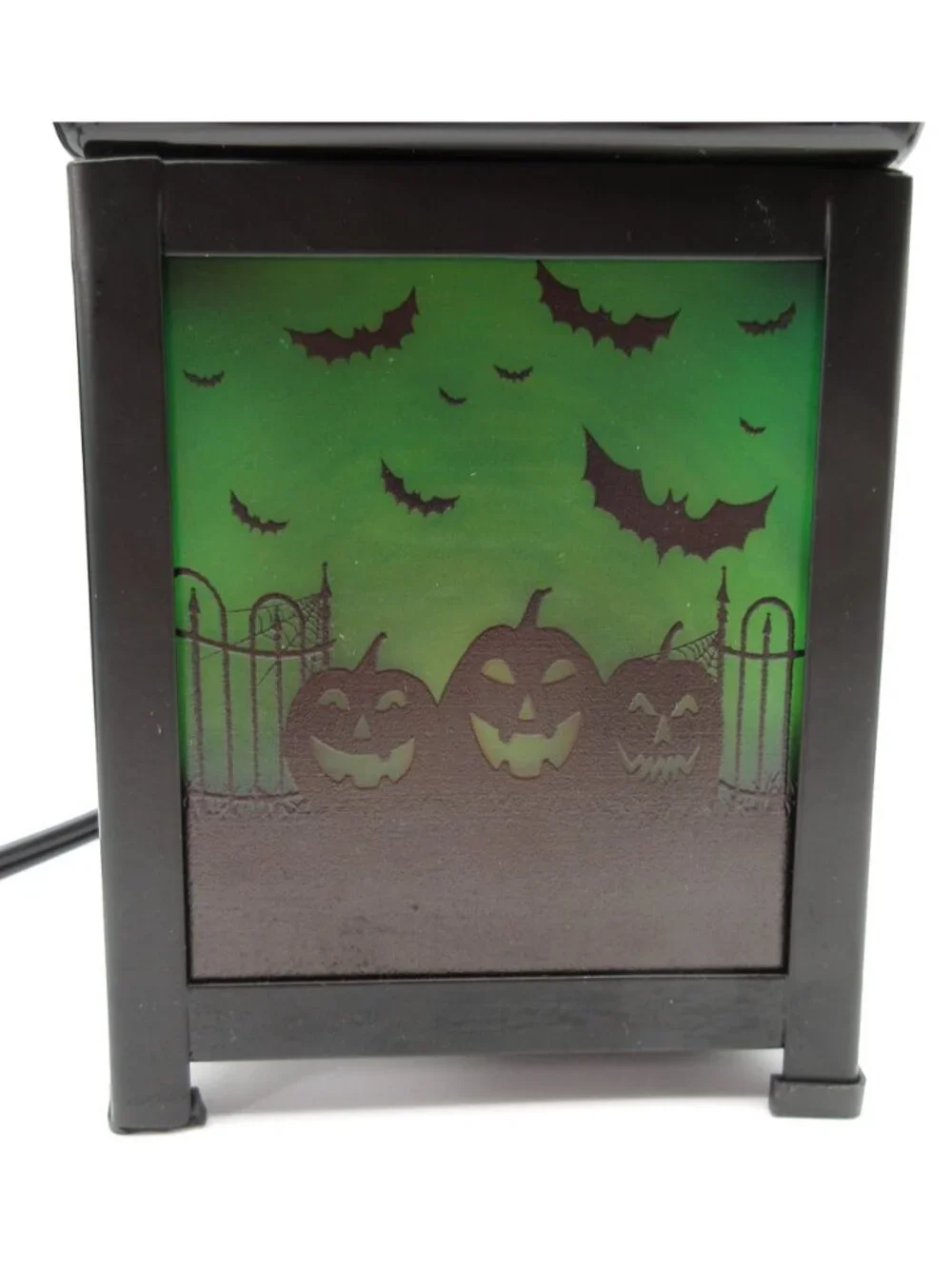Retired Scentsy Black Pumpkin Graveyard Halloween Decor Wax Warmer Original Box